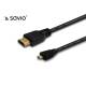 Kabel HDMI - micro HDMI Savio CL-39 1m czarny, złote k. v1.4