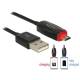 Kabel Delock AM-MBM5P USB Micro 2.0+wskaźnik ładowania LED 1m black