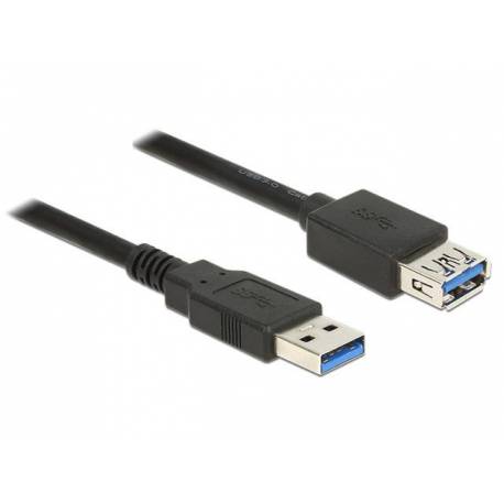 Przedłużacz Delock USB AM-AF 3.0 1,5m czarny