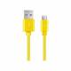 Kabel USB Esperanza Micro USB 2.0 A-B M/M 1,8m żółty