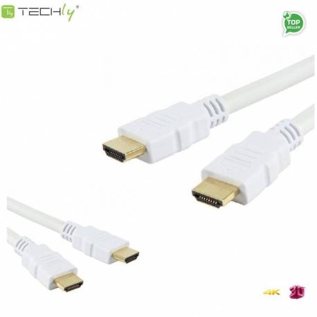 Kabel HDMI Techly HDMI-4-100WH HDMI-HDMI M/M 1,4 Ethernet 3D 4K, 10m,