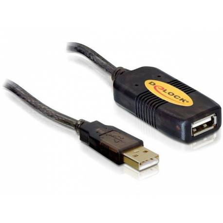 Przedłużacz Delock USB AM-AF 2.0 10m aktywny black