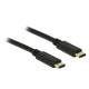 Kabel USB Delock USB type-C(M) - USB type-C(M) 2m czarny