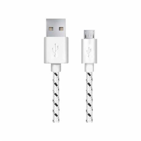 Kabel USB Esperanza USB 2.0 A - micro USB B M/M 2m oplot biały