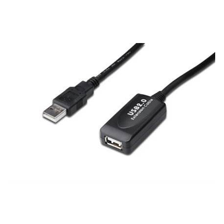Przedłużacz USB 2.0A /M - USB A/Ż Digitus DA-73102 20m czarny
