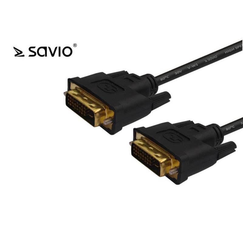 Evaluation finish Shelling Kabel DVI DM – DVI DM 24+1 dual link Savio CL-53 3m