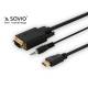 Kabel HDMI Savio CL-104 19pin męski - VGA męski 1,8m