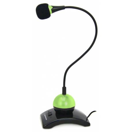 Mikrofon na podstawce Esperanza EH130, regulowane ramię zielony