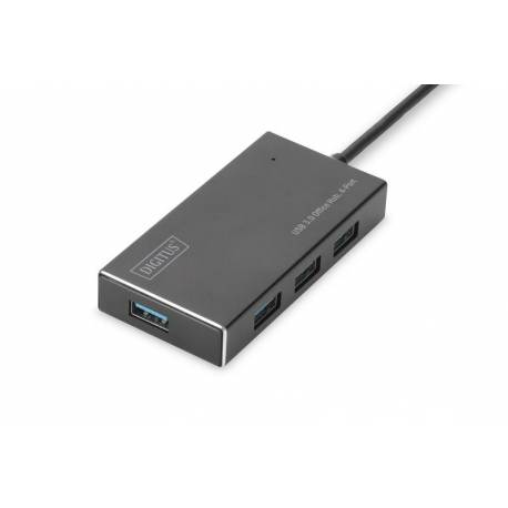 HUB/Koncentrator Digitus 4-portowy USB 3.0 superspeed, aktywny, alumin