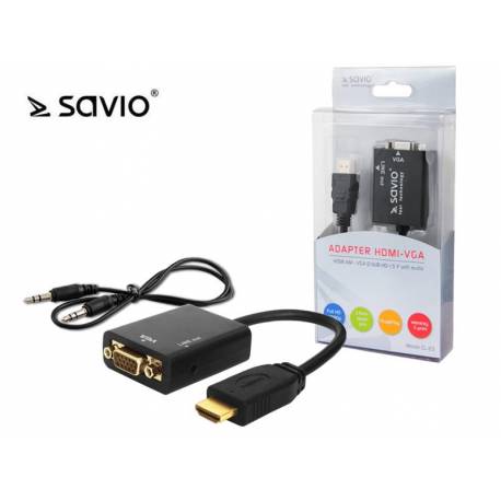 Adapter HDMI - VGA Savio CL-23