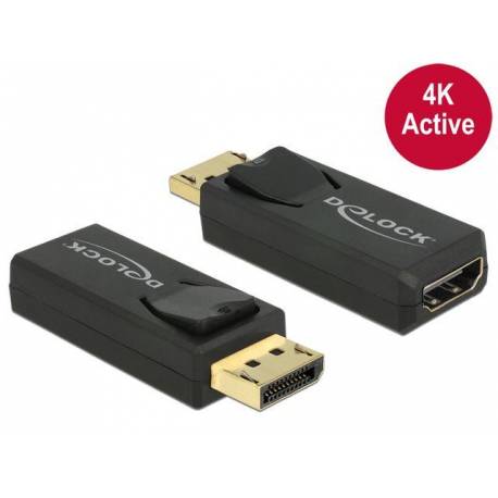 Adapter Delock DisplayPort 1.2- HDMI aktywny 4K black