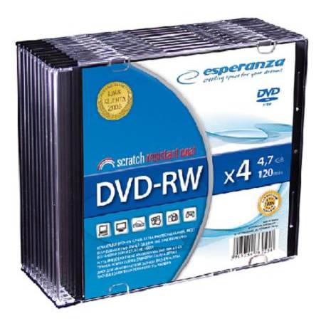 DVD-RW Esperanza 4x 4,7GB (Slim 10)