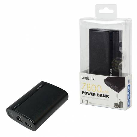 Powerbank LogiLink PA0127B 7800mAh 2 porty USB czarny