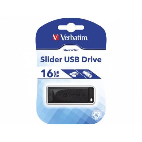 Pendrive Verbatim 16GB Slider USB 2.0