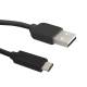 Kabel USB 2.0 Qoltec A męski/ USB 3.1 typC Męski, 0,25m