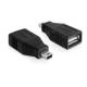 Adapter Delock USB AF- USB Mini(M)