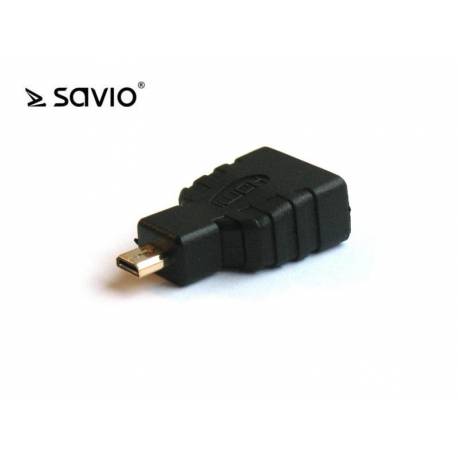 Adapter HDMI Savio CL-17 HDMI A żeńskie - micro HDMI męskie