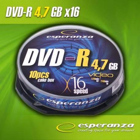 DVD-R Esperanza 16x 4,7GB (Cake 10)