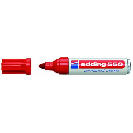Marker permanentny, pisak Edding 550, okrągły, kolor czerwony