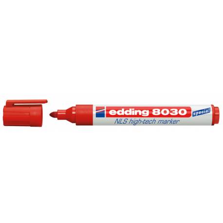 Marker Edding 8030 NL S high-tech, okrągły, 1, 5-3 mm, czerwony