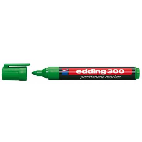 Marker permanentny, mazak Edding 300, okrągły, pisak zielony