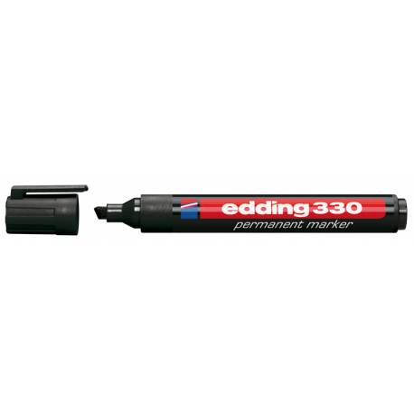 Marker permanentny, pisak Edding 330, ścięty, kolor czarny