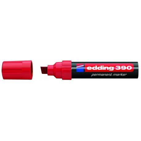 Marker permanentny, pisak Edding 390, ścięty, kolor czerwony