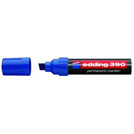 Marker permanentny, pisak Edding 390, ścięty, kolor niebieski