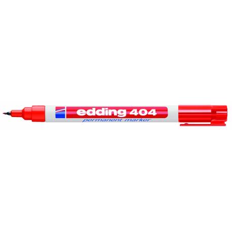 Marker permanentny, pisak Edding 404, okrągły, kolor czerwony