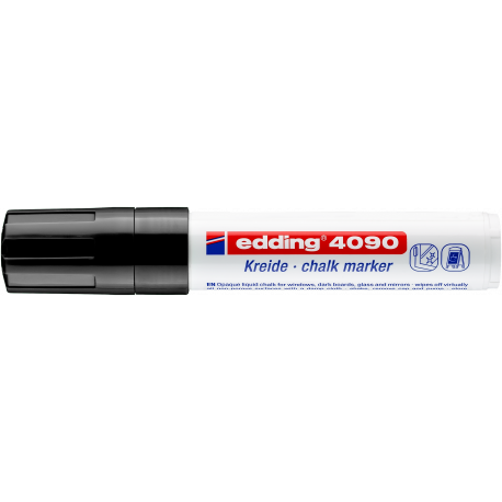 Marker kredowy Edding 4090, 4-15 mm, czarny
