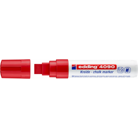Marker kredowy Edding 4090, 4-15 mm, czerwony