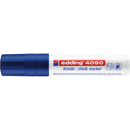 Marker kredowy Edding 4090, 4-15 mm, niebieski
