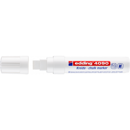 Marker kredowy Edding 4090, 4-15 mm, biały