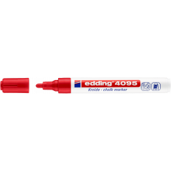 Marker do pisania po szkle, pisak kredowy Edding 4095, czerwony