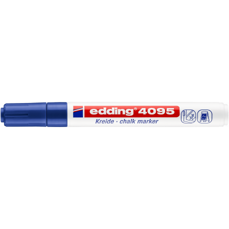 Marker do pisania po szkle, pisak kredowy Edding 4095, niebieski