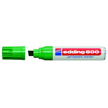 Marker permanentny, gruby flamaster Edding 800, ścięty, zielony