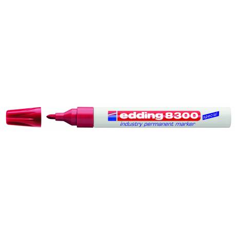 Marker permanentny, pisak Edding 8300, okrągły, czerwony