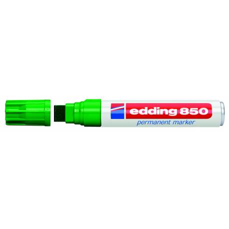 Marker permanentny, gruby flamaster Edding 850, ścięty, zielony