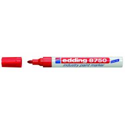Marker lakierowy Edding 8750, pisak przemysłowy, okrągły, czerwony