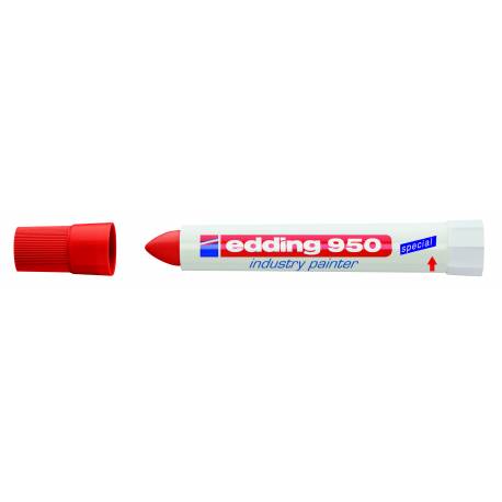 Marker przemysłowy, pisak w paście Edding 950, mazak czerwony