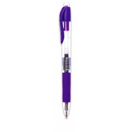 Pisak żelowy, długopis automatyczny, Dong-a U-knock, fioletowy