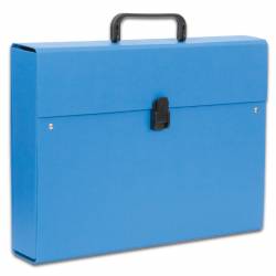 Teczka kartonowa z rączką, gruba 6cm, Maxi Plus, na dokumenty A4, niebieski