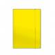 Teczka kartonowa, teczka A4 z gumką, TOP twarda (600g) żółty