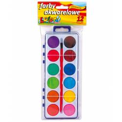 Farby akwarelowe 28 mm, 12 kolorowe, Penmate kolori