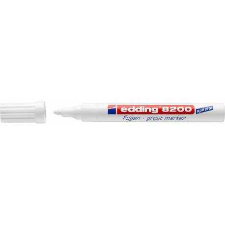Marker do odświeżania fug Edding 8200, k/o- 2-4 mm, biały