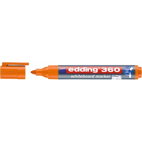 Marker do tablic Edding 360, k/o- 1, 5-3 mm, pomarańcz.