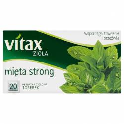 Herbata Vitax Zioła - mięta strong (20 torebek) 