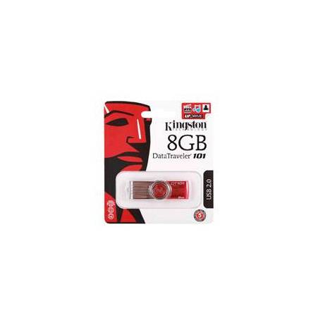 Kingston pamięć DataTraveler 101 GEN2, USB 2.0, 8GB, red eol