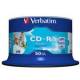 Płyta VERBATIM CD-R cake box 50, 700MB 52x AZO Wide Inkjet Printable-no ID