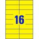 Etykiety samoprzylepne, kolorowe naklejki papierowe Avery Zweckform, 100 ark, 105x37mm, żółte